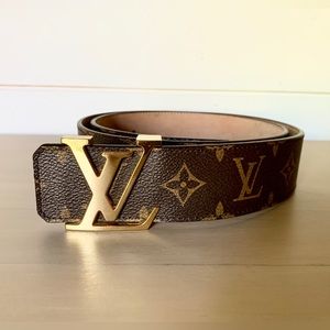 Louis Vuitton Belt- Brown and gold, 42 inches